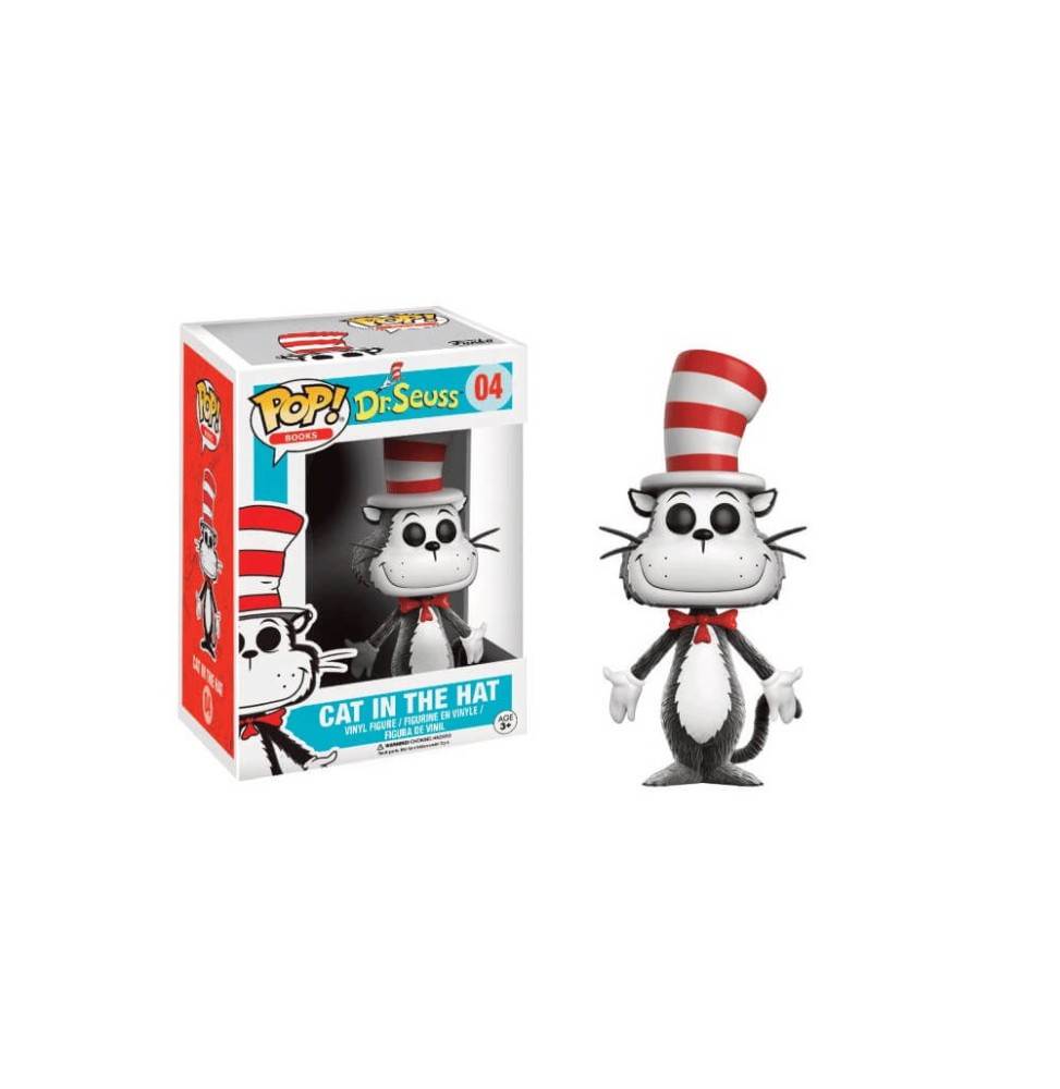 Figurine Dr Seuss - Cat In The Hat Flocked Exclu Pop 10cm