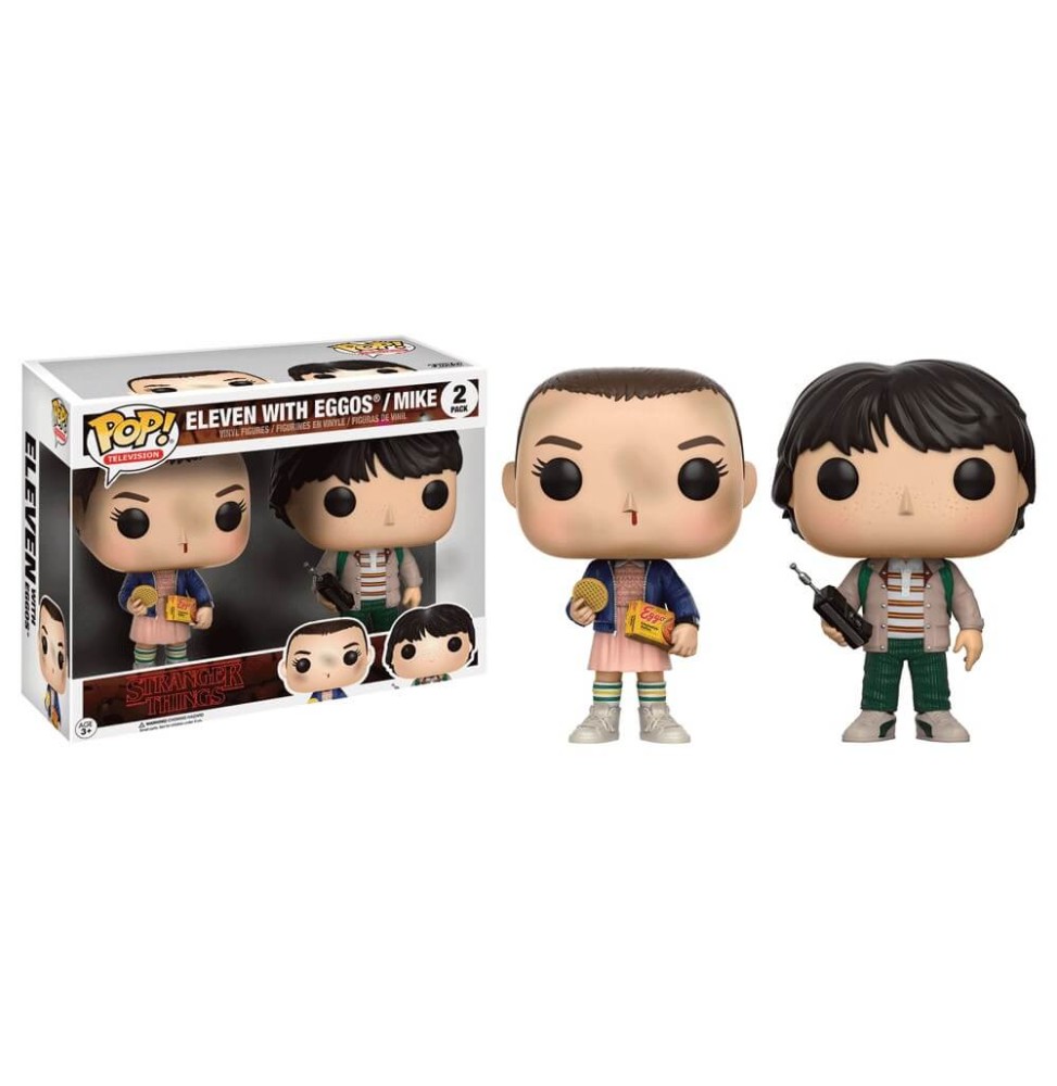 Figurine Stranger Things - 2-Pack Eleven & Mike Exclu Pop 10cm