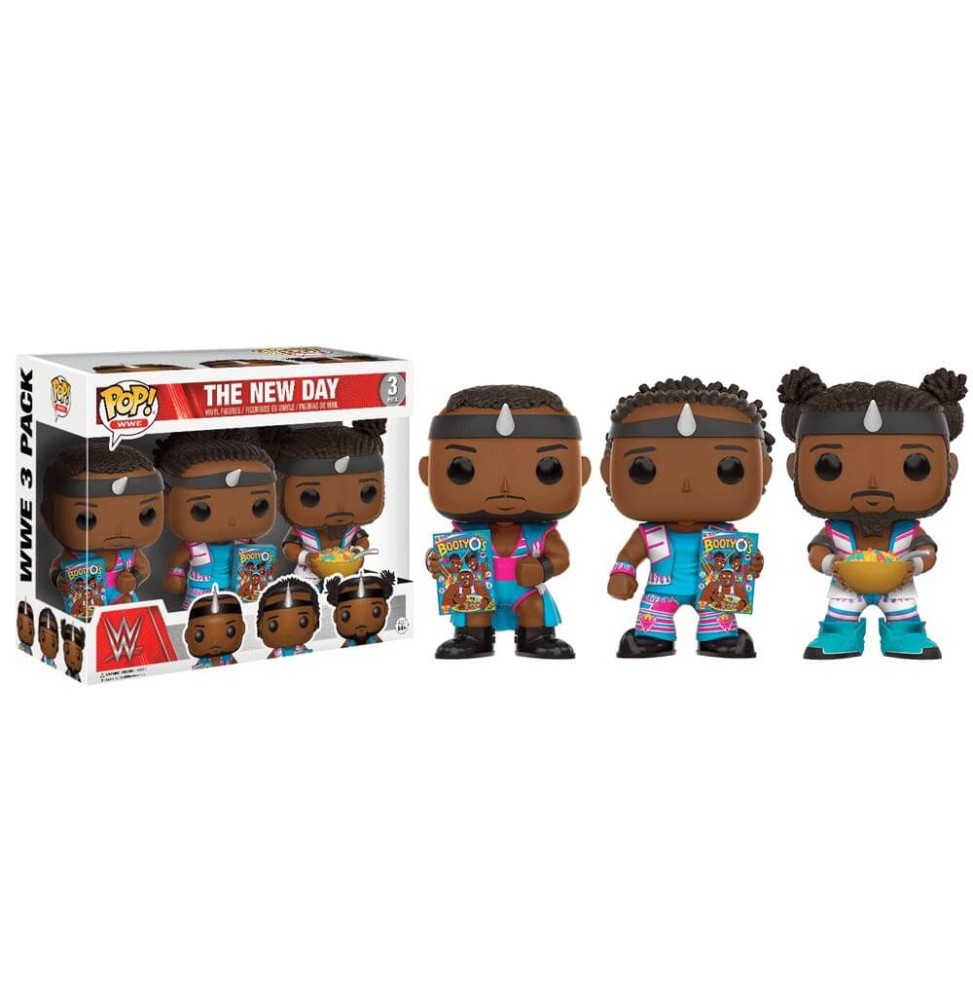 Figurine WWE - 3-Pack The New Day Booty O’S Exclu Pop 10cm