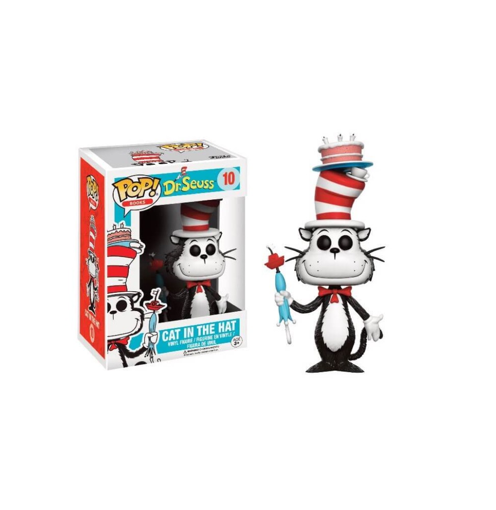 Figurine Dr Seuss - Cat In The Hat Cake & Umbrella Exclu Pop 10cm