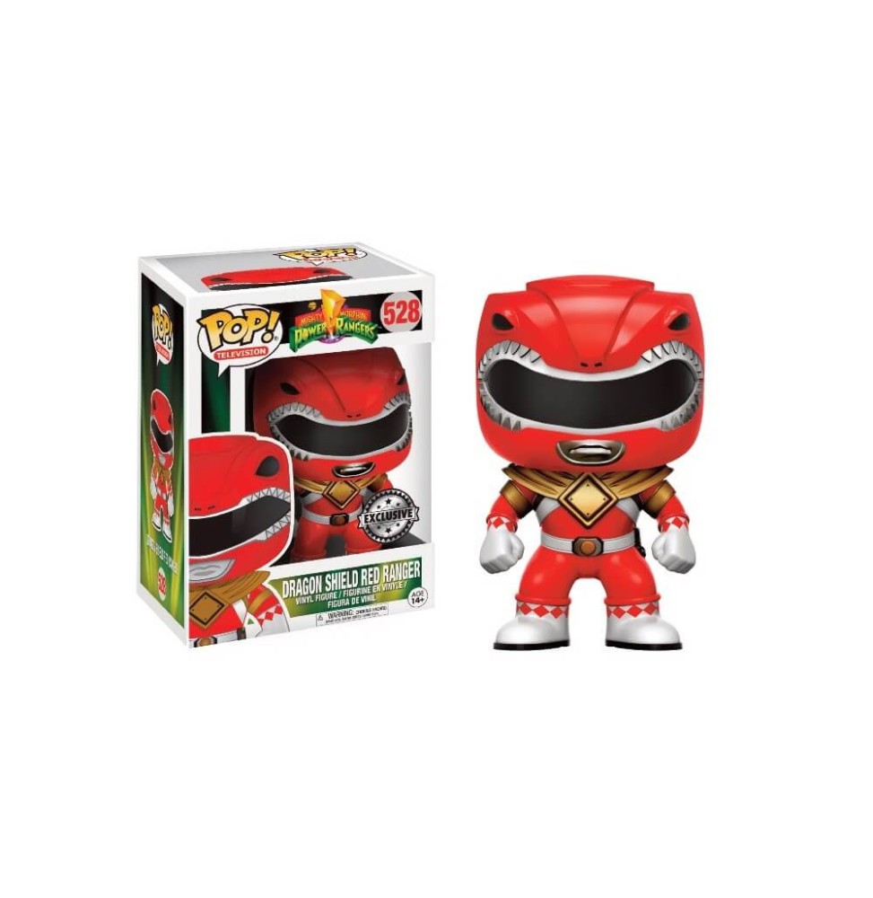 Figurine Power Ranger - Red Ranger Dragon Shield Exclu Pop 10cm