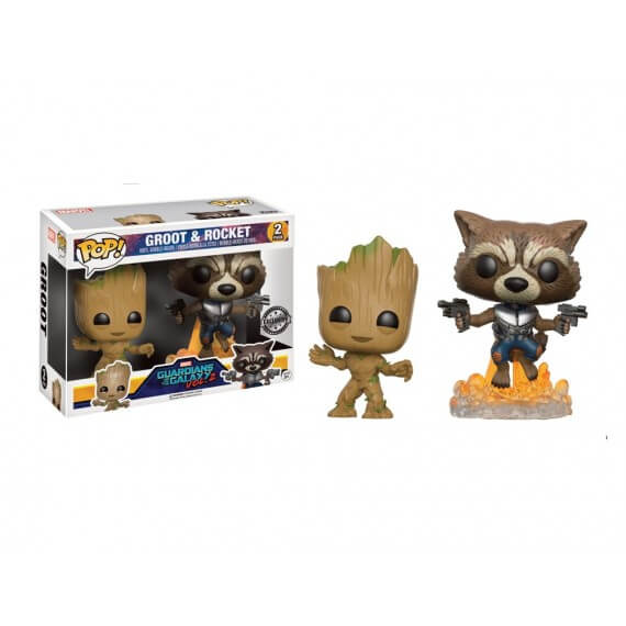 Figurine Guardians Of The Galaxy Vol 2 - 2-Pack Groot & Rocket Exclu Pop 10cm