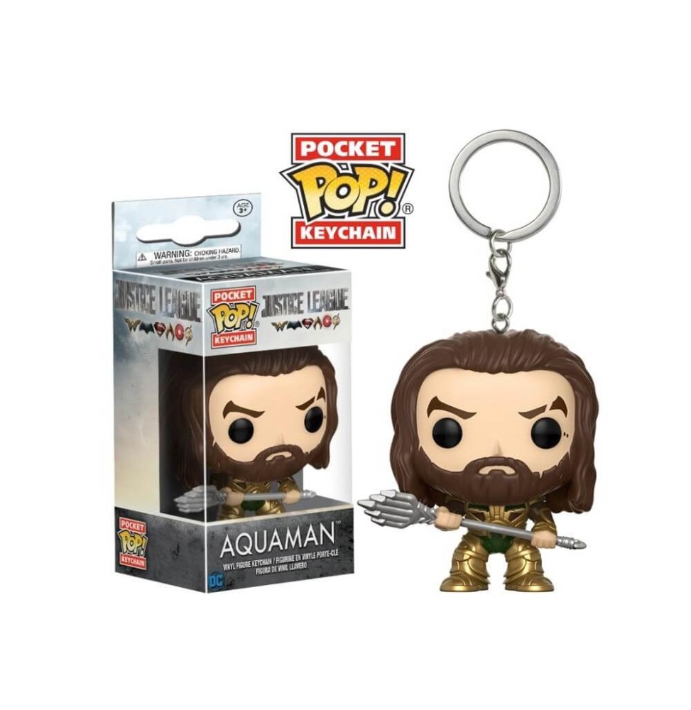 Porte Clé DC Comics Justice League Movie - Aquaman Pocket Pop 4cm