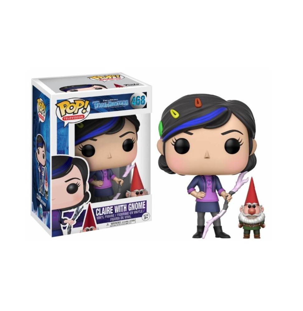 Figurine Trollhunters - Claire Et Gnome Pop 10cm