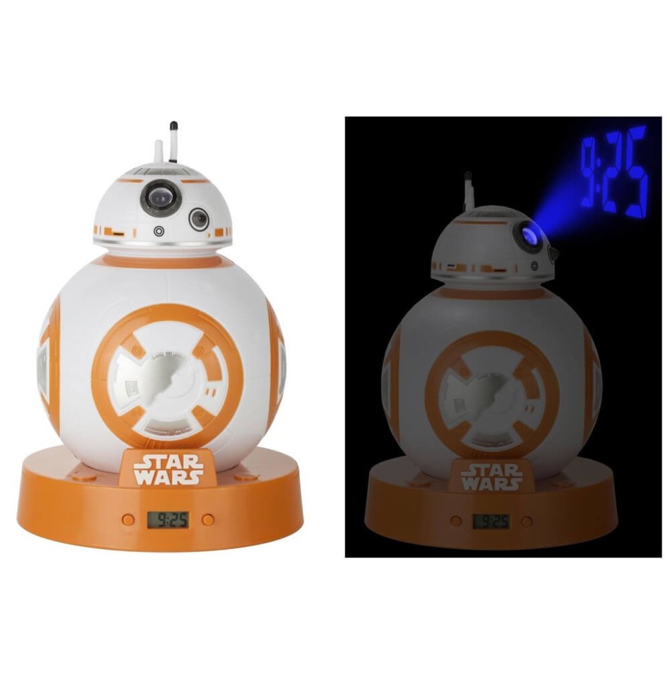 Horloge Projecteur Star Wars - BB-8 Sonore et Lumineux 18cm