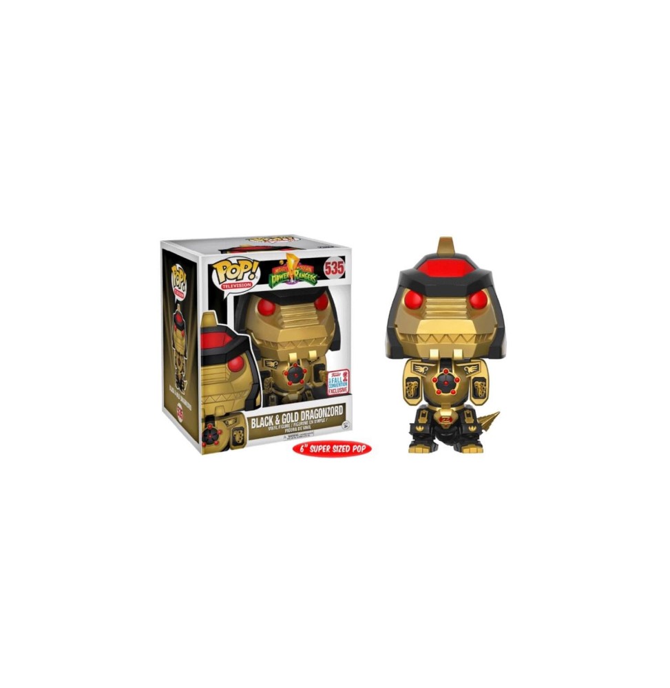 Figurine Power Ranger - Dragonzord Black & Gold Oversided Exclu Pop 15cm