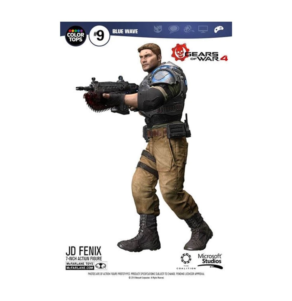 Figurine Gears Of War - Jd Fenix Color Tops 18cm