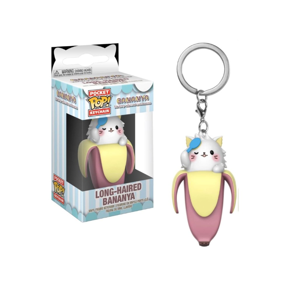 Porte Clé Bananya - Long Haired Bananya Pocket Pop 4cm