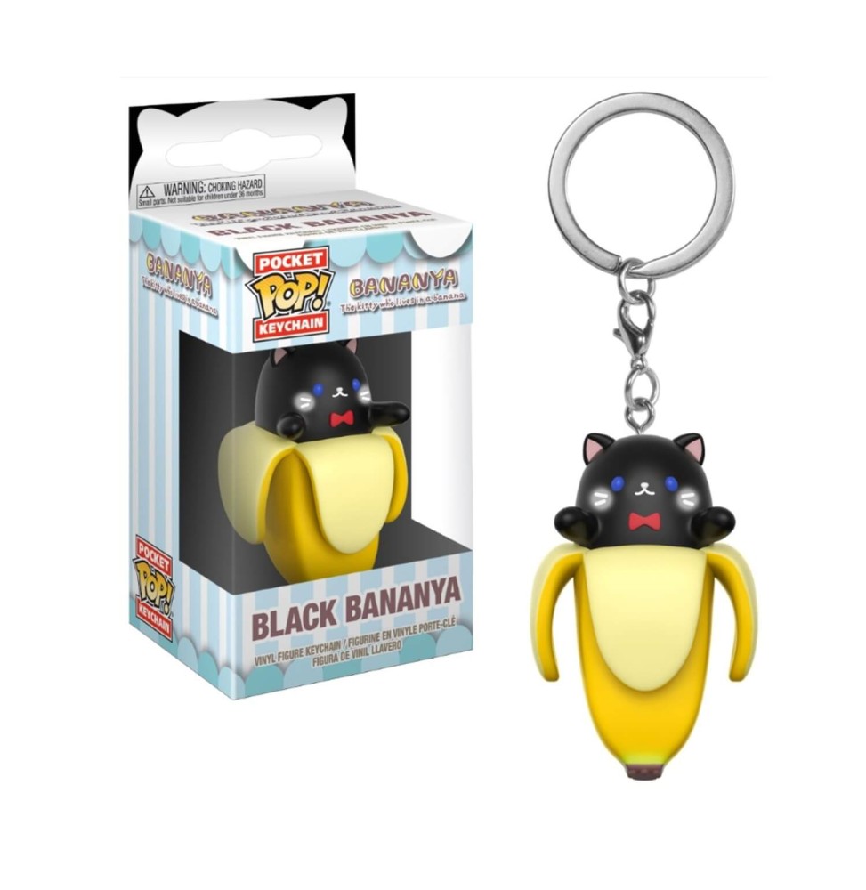 Porte Clé Bananya - Black Bananya Pocket Pop 4cm