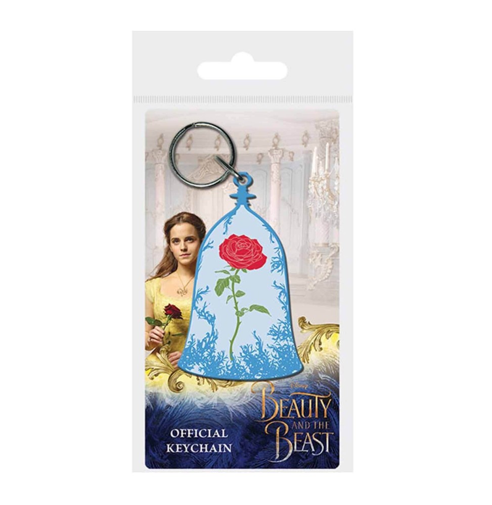 Porte Clé Disney La Belle Et La Bete - Rose Enchantee