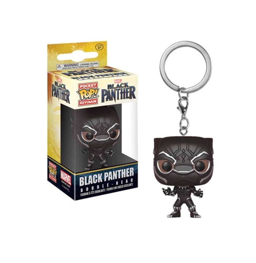 Porte Clé Marvel Black Panther - Black Panther Pocket Pop 4cm