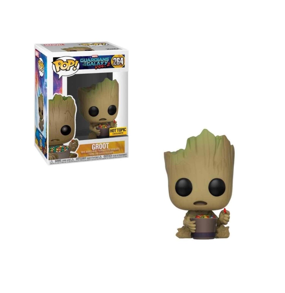 Figurine Marvel Guardians Of The Galaxy Vol 2 - Groot With Candy Bowl Exclu Pop 10cm