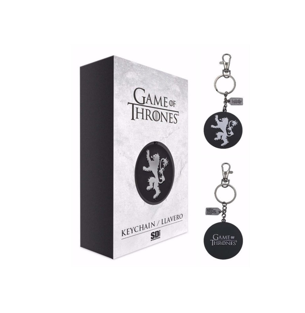 Porte Cle Game Of Thrones - Logo Lannister Metal Argent 5cm