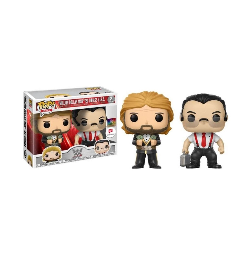 Figurine WWE - 2-Pack Million Dollar Man & Irs Exclu Pop 10cm