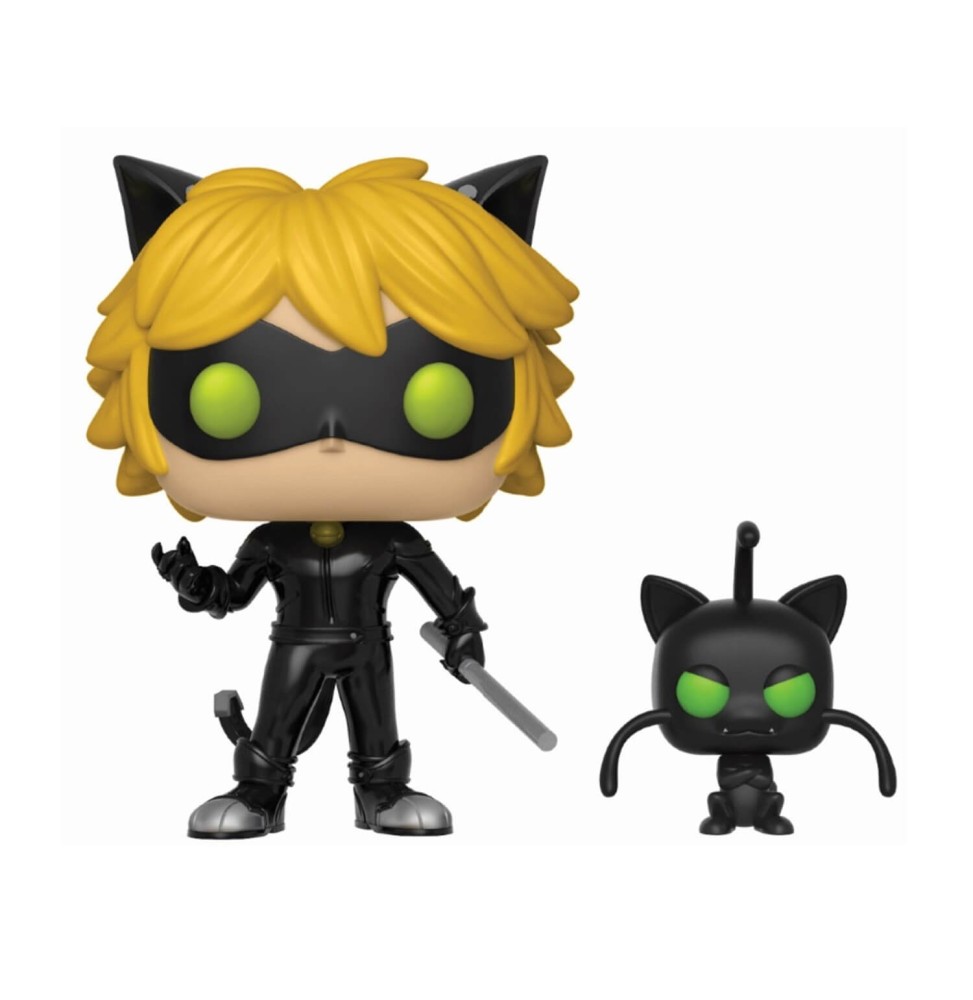 Figurine Miraculous - Cat Noir & Plagg Pop 10cm