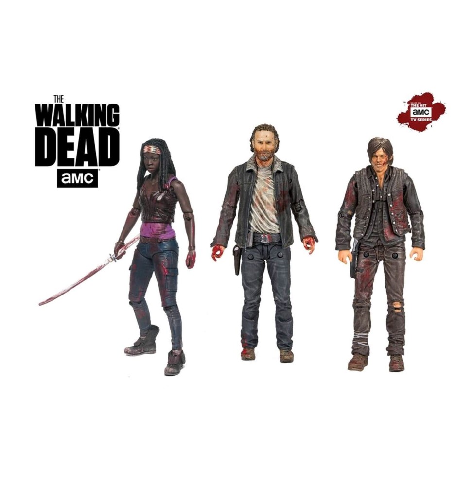 Figurine Walking Dead - 3 Pack Heroes 13Cm