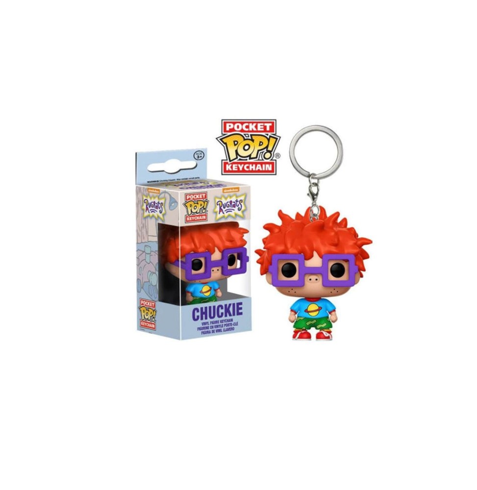 Porte Clé Nickelodeon Razmoket- la Binocle Chuckie Finster Pocket Pop 5cm