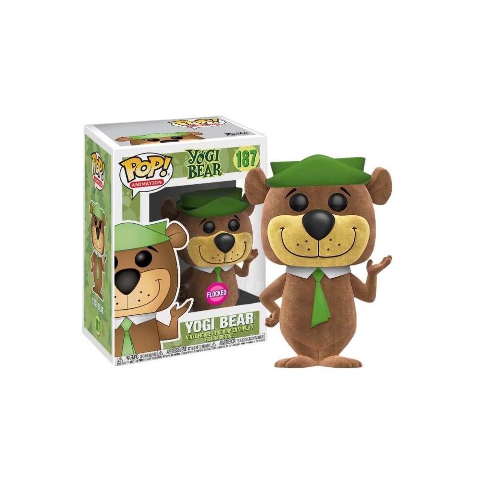 Figurine Hanna Barbera - Yogi Bear Flocked Exclu Pop 10cm