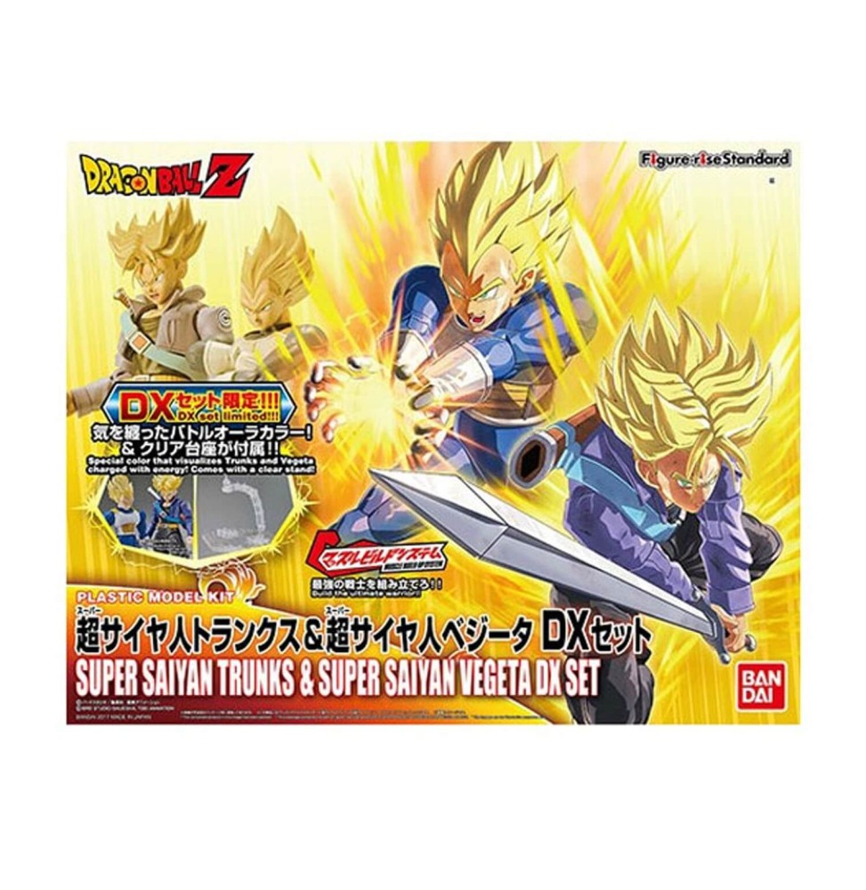 Maquette DBZ - Set Trunks Super Saiyan & Vegeta Super Saiyan Figure-Rise 14cm