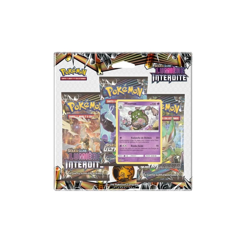 Pokemon - Pack 3 Booster Lune et Soleil 6 + Carte Promo Aléatoire