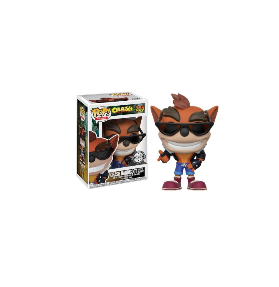 Figurine Crash Bandicoot - Crash Biker Outfit Exclu Pop 10cm