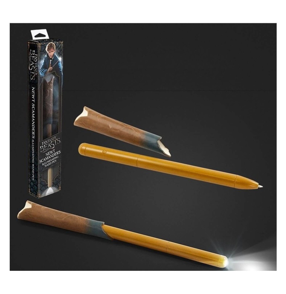 Stylo Harry Potter - Baguette Magique Norbert Dragonneau Lumineuse