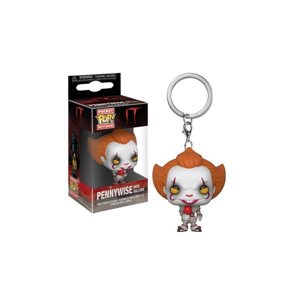 Porte clé Ca - Pennywise With Balloon Pocket Pop 5cm