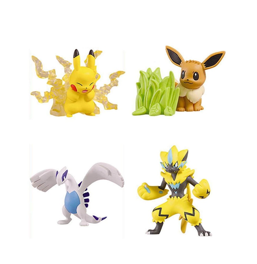 Set De 4 Gashapon Pokemon - Capsule Act Movie 2018 4cm