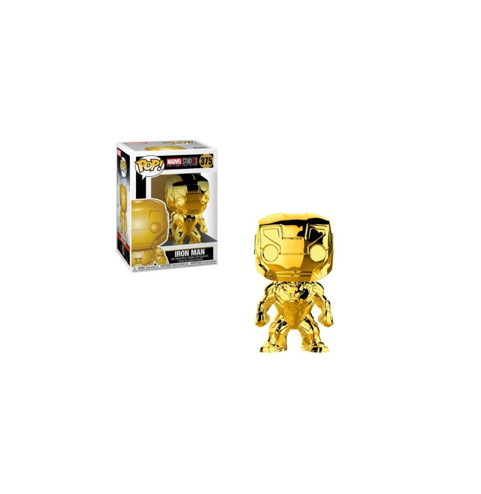 Figurine Marvel Studios 10Th Anniversary - Chrome Iron Man Pop 10cm