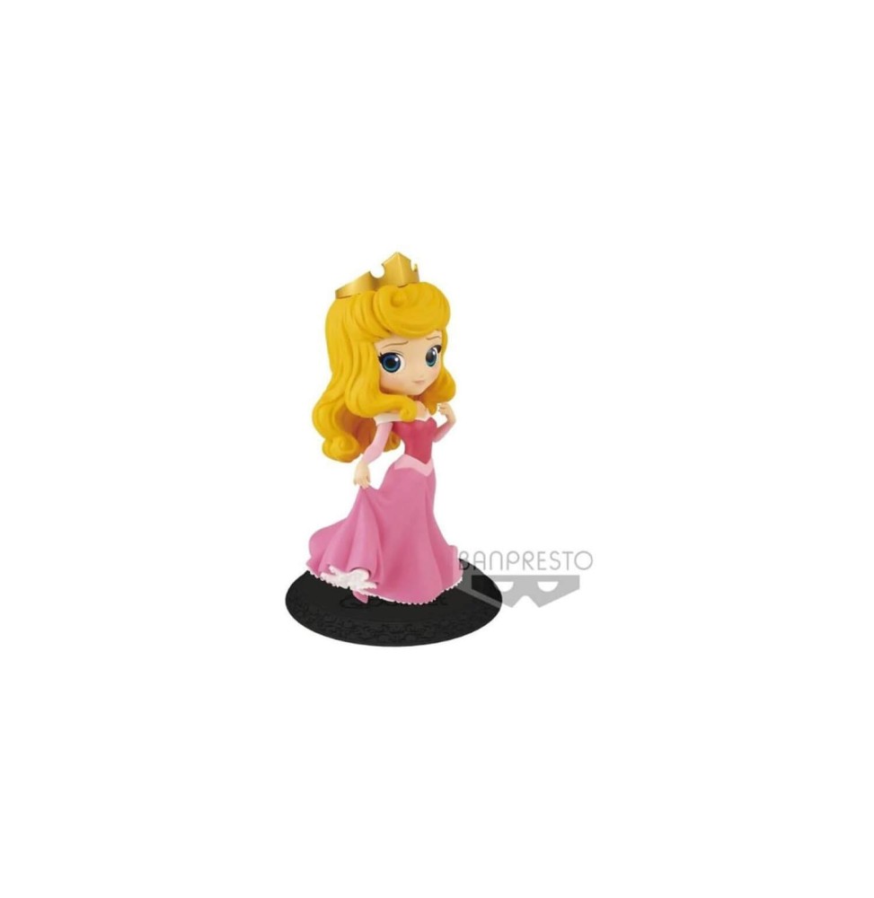 Figurine Disney - Aurore robe rose Q Posket Characters 14cm