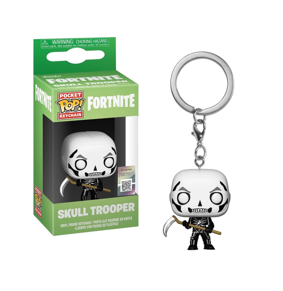 Porte Clé Fortnite - Skull Trooper Pocket Pop 4cm