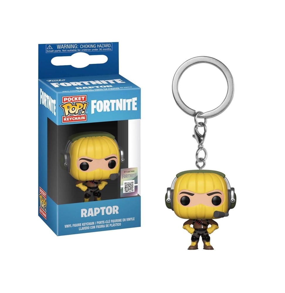 Porte Clé Fortnite - Raptor Pocket Pop 4cm