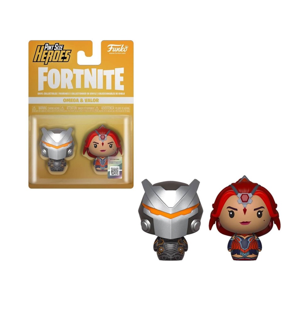 Figurine Fortnite - 2 Pack Omega & Valor Pint Size Heroes 4cm