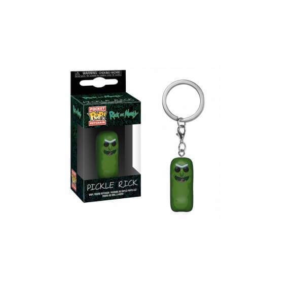 Porte Clé Rick & Morty - Pickle Rick Pocket Pop 4cm