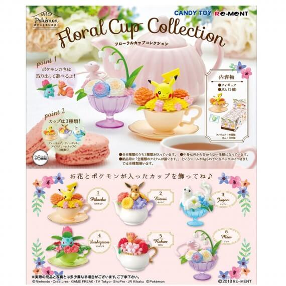 Set De 6 Figurines Pokemon Floral Cup Collection