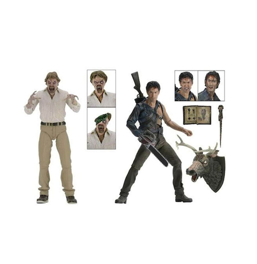 Figurine Ash VS Evil Dead 2 - 2-Pack Hero Ash & Evil Ed 30Th Anniv 18cm