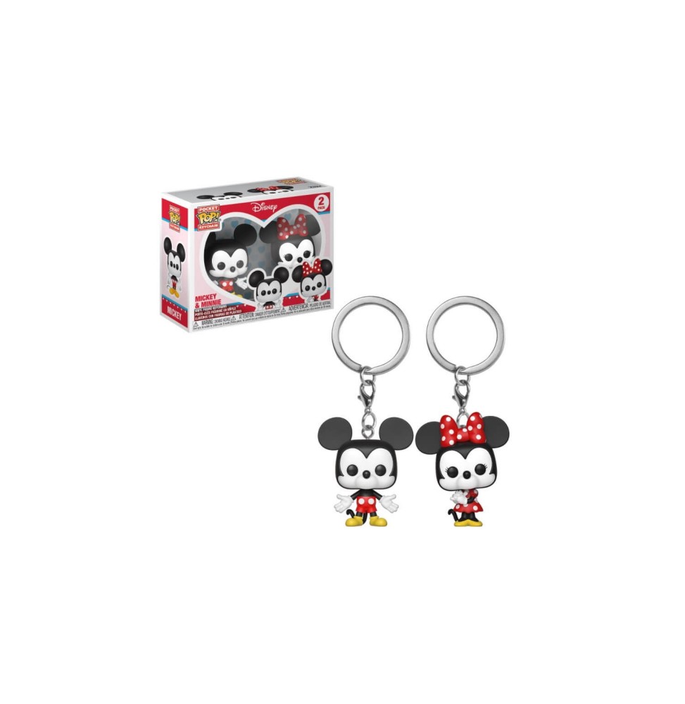 Figurine Disney - 2-Pack Mickey & Minnie Pocket Pop 4cm