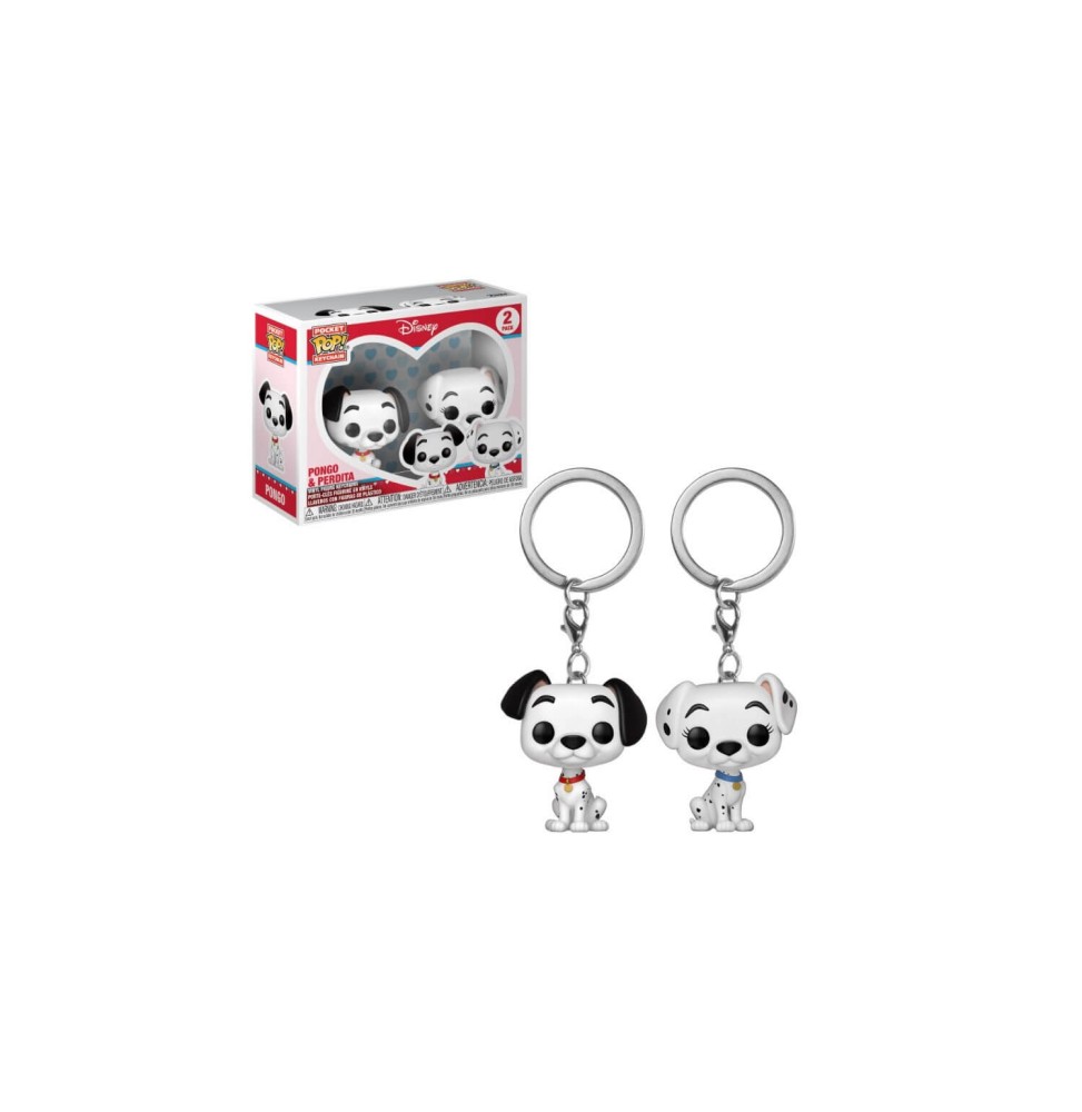 Figurine Disney - 2-Pack Pongo & Perdita Pocket Pop 4cm