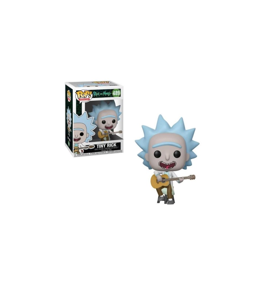 Figurine Rick & Morty - Tiny Rick And Guitar Pop 10cm