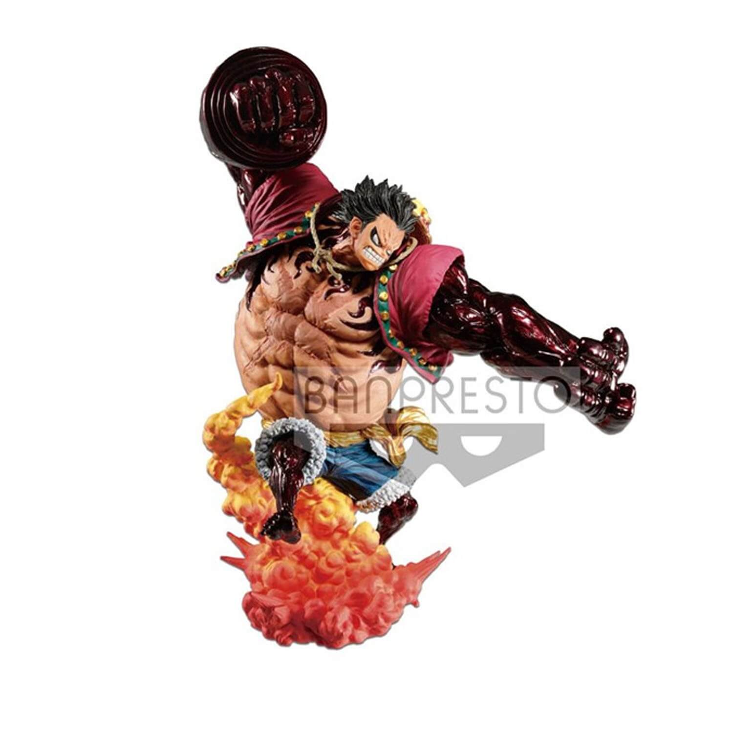 Figurine One Piece - Monkey D Luffy Gear 4 Kong Gun Crimson Color V