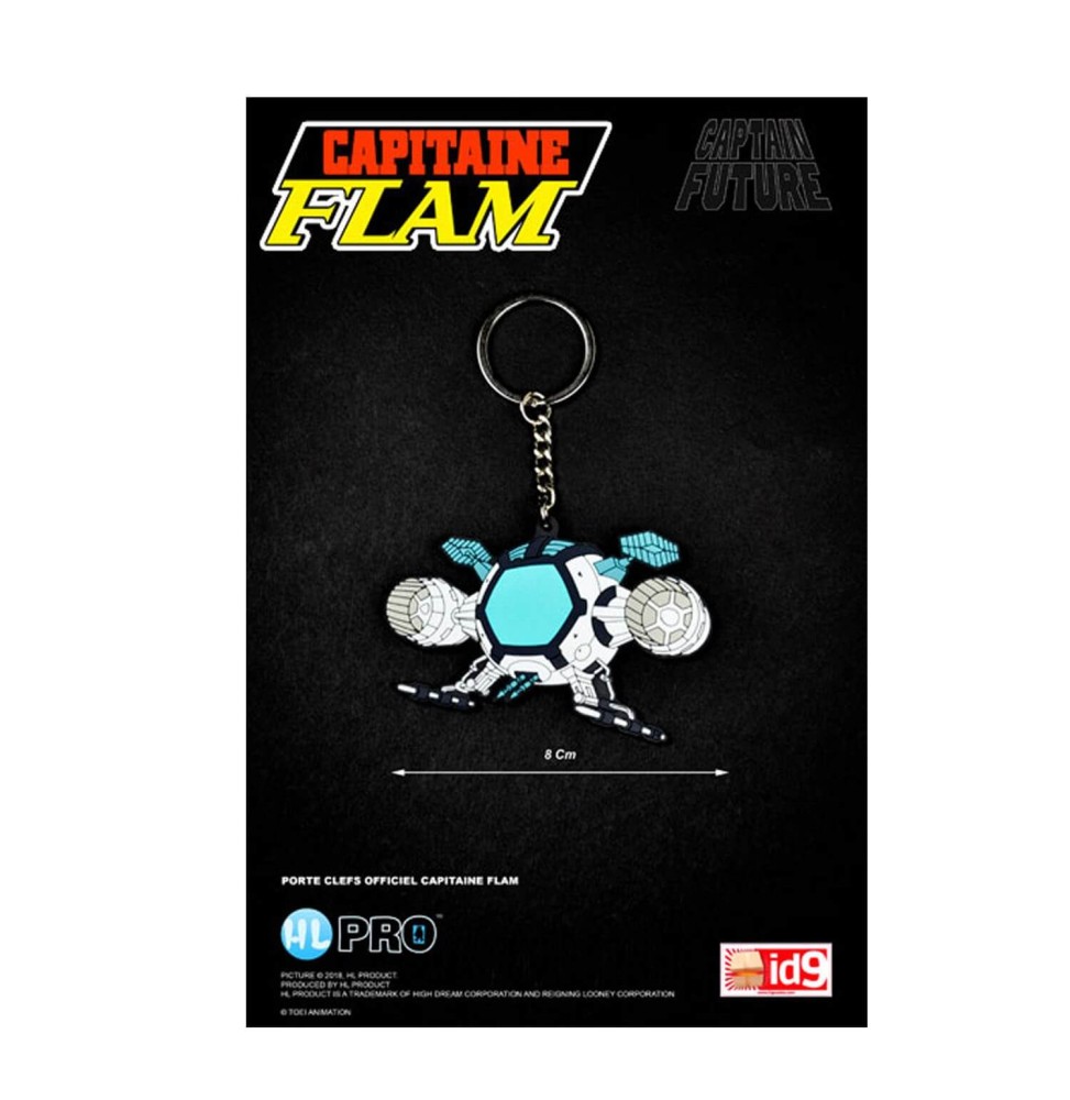 Porte Clé Capitaine Flam - Cosmolem Gomme 8cm