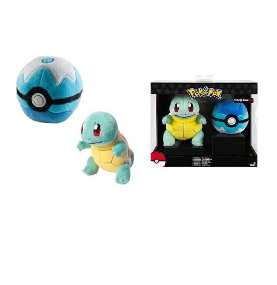 Peluche Pokemon - Carapuce Et Scuba Ball 20cm