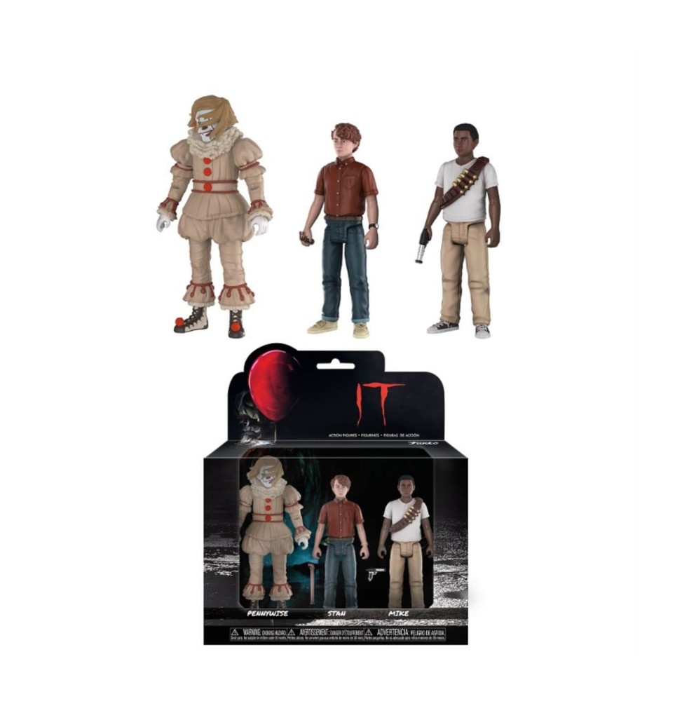 Figurine It Movie 2017 3-Pack - Pennywise Stan Mike 10cm