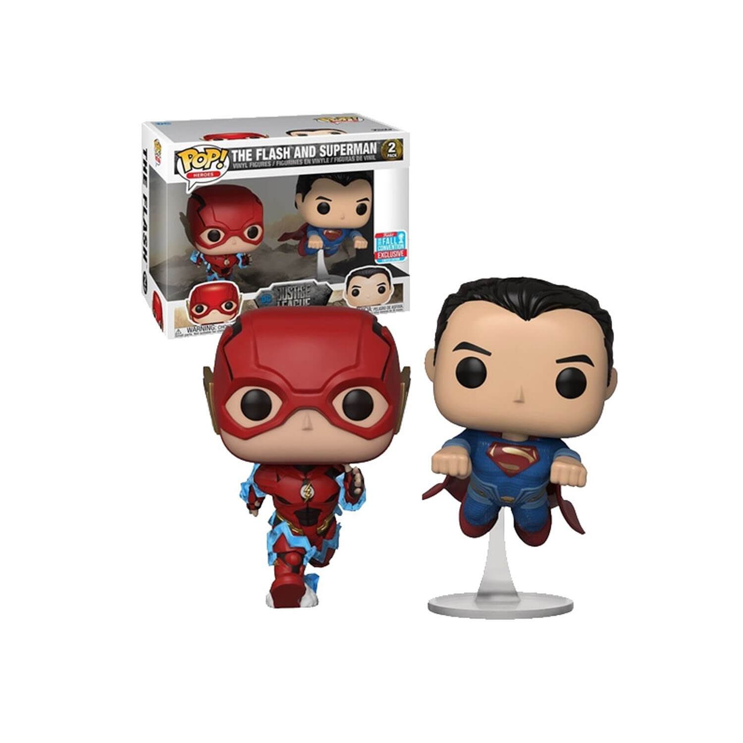 Figurine DC Justice League - 2-Pack Flash & Superman Exclu Pop 10cm...