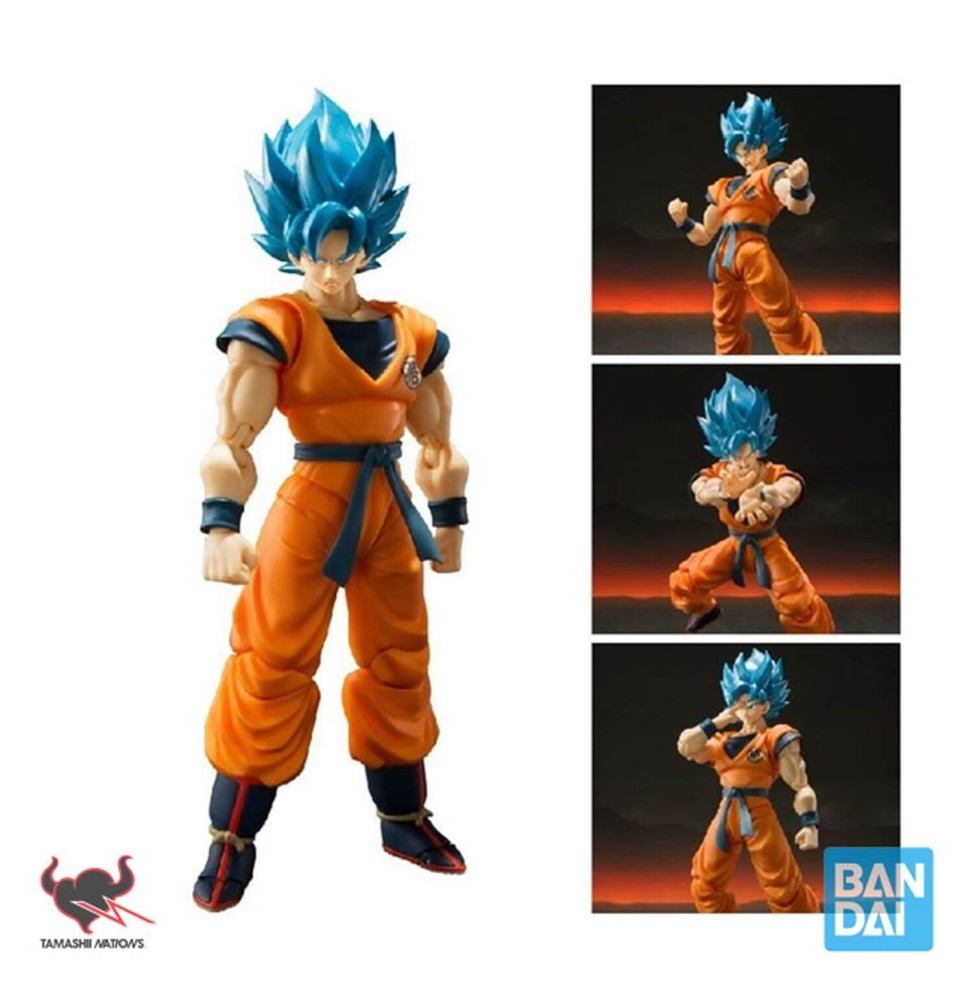 Figurine DBZ - Super Saiyan God Son Goku Blue SH Figuarts 14cm