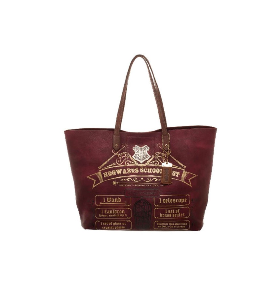 Sac Cabat Harry Potter - Liste de fournitures pour Poudlard rouge 49cm