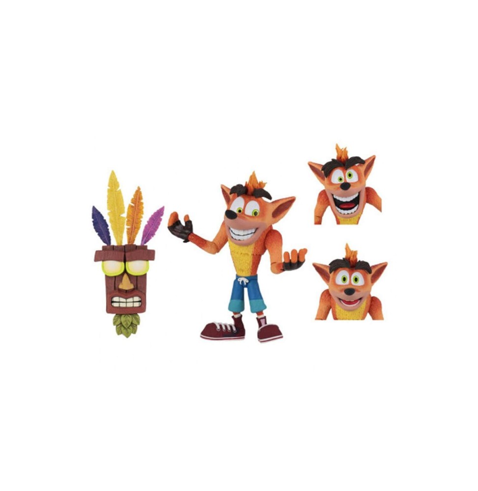 Figurine Crash Bandicoot - Crash & Aku Aku Ultra Deluxe 15cm