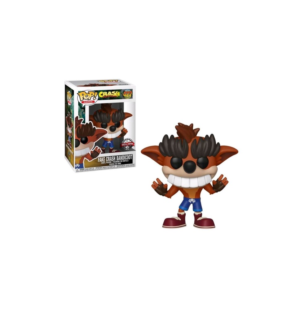 Figurine Crash Bandicoot - Fake Crash Bandicoot Exclu Pop 10cm