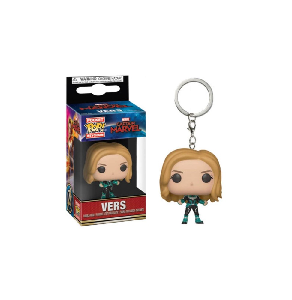 Porte Clé Captain Marvel - Vers Exclu Pocket Pop 4cm