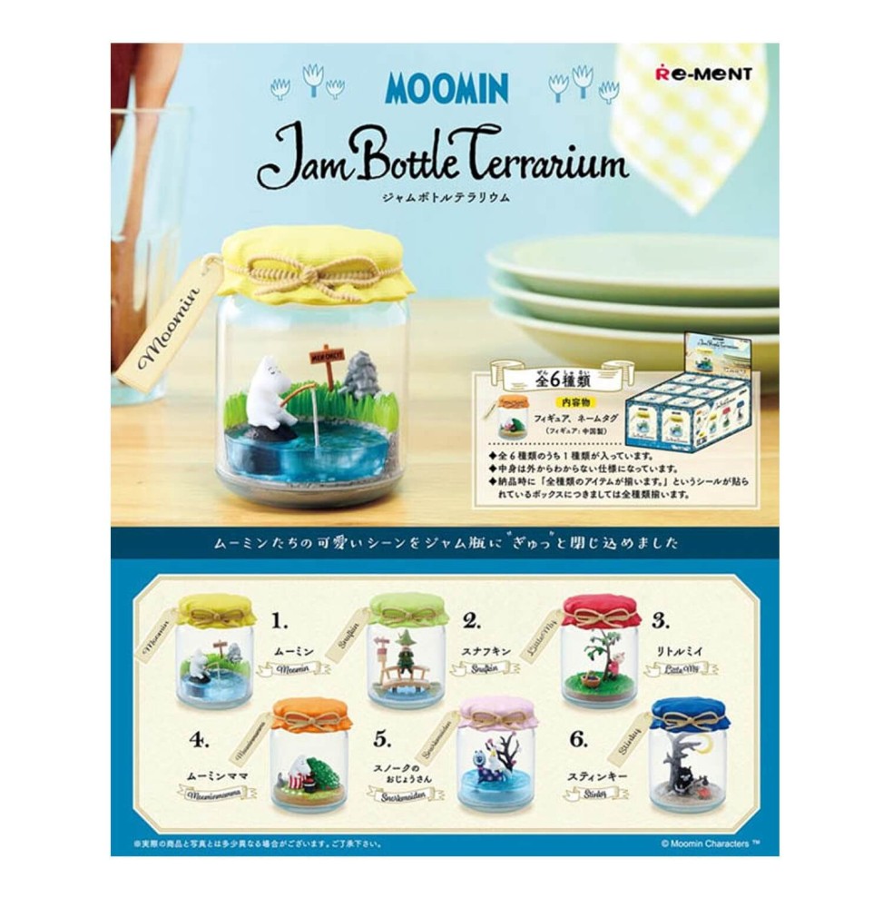 Lot de 6 Terrarium Moomin Jam Bottle